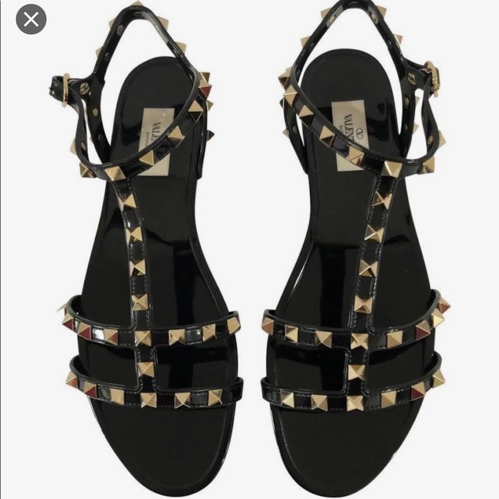 Valentino Shoes Jelly Garavani Rockstud Flat Gladiator Sandals